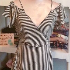 DONATED to local social worker🙏 Striped Asymmetrical dress